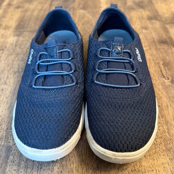 OluKai Alapa Li Boat Beach Shoes No Tie Casual Slip On Blue Kids Size 2 EU 34 - Picture 9 of 11